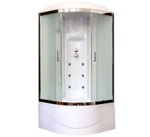 Душевая кабина Royal Bath RB100BK3-WC-CH 100 x 100 см, двери матовые, задние стенки белые, хром