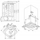 Душевая кабина SSWW BU106B с паром, 95 x 95 см