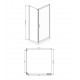 Душевой уголок Bravat Drop BS090.2110A, 90 x 90 x 200 см, дверь распашная, стекло прозрачное, хром