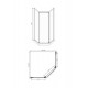 Душевой уголок Bravat Line BS090.6115A, 90 x 90 x 200 см, дверь раздвижная, стекло прозрачное, хром
