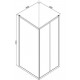 Душевой уголок Bravat Line BS090.2122A, 90 x 90 x 200 см, дверь складная, стекло прозрачное, хром