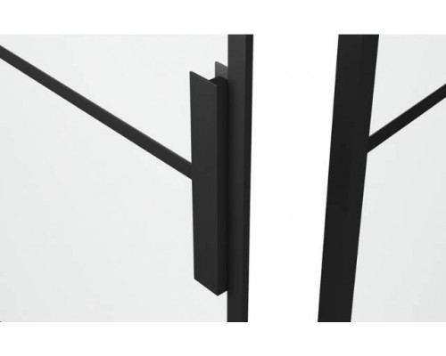 Душевой уголок Bravat Black Line BS090.2115B, 90 x 90 х 195 см, двери распашные, стекло прозрачное, черный