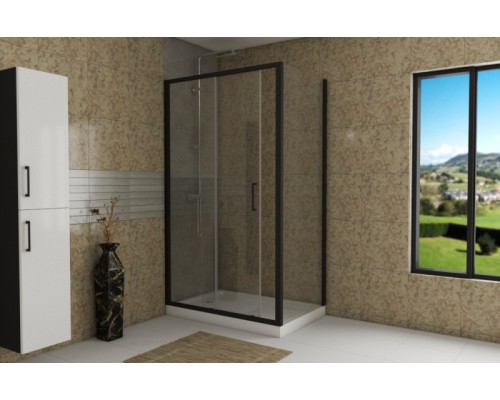 Душевой уголок Bravat Blackline BS120.3101B 120 x 80 см прямоугольный, черный Душевой уголок Bravat Blackline BS120.3101B 120 x 80 см прямоугольный, черный