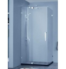 Душевой уголок Bravat Riffle BS090.2114A, 90 x 90 х 200 см, двери распашные, стекло прозрачное, хром