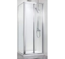 Душевой уголок Bravat Riffle BS090.2123A, 90 x 90 х 200 см, двери складные стекло прозрачное, хром