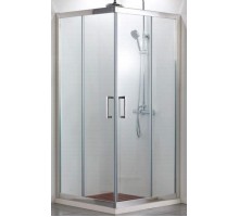 Душевой уголок Bravat Riffle BS090.2203A, 90 x 90 х 200 см, двери раздвижные стекло прозрачное, хром