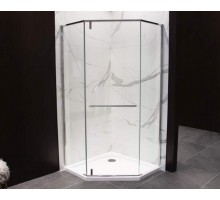 Душевой уголок Bravat Stream BS090.6112S, 90 x 90 x 215 см, двери распашные, стекло прозрачное, хром, с полотенцедержателем