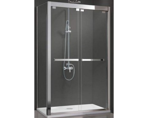 Душевой уголок Bravat Stream BS120.3200S, 120 x 80 х 200 см, двери раздвижные, стекло прозрачное, хром, с полотенцедержателем
