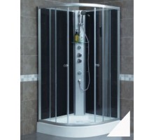 Душевой уголок Bravat Waterfall 90 х 90 x 215 см, двери раздвижные, стекло прозрачное, хром, BC090.6100A