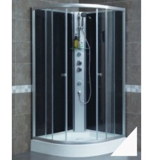 Душевой уголок Bravat Waterfall 90 х 90 x 215 см, двери раздвижные, стекло прозрачное, хром, BC090.6100A