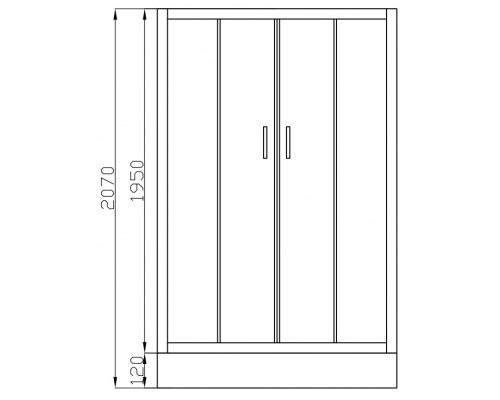 Душевой уголок Cerutti Spa Viva90B 90 x 90 см четверть круга, дверь раздвижная, стекло прозрачное, черный, 8413