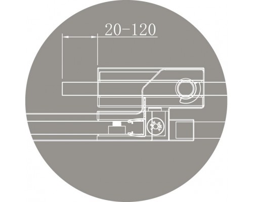 Душевой уголок Cezares Slider-AH-1-80/90-100-C-Cr, 100 x 80 см, стекло прозрачное
