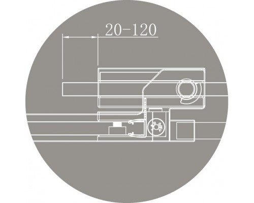 Душевой уголок Cezares Slider-AH-1-90/100-80-C-Cr, 80 х 90 х 195 см, стекло прозрачное