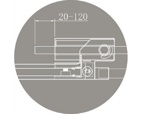 Душевой уголок Cezares SLIDER-AH-2-80/90-90/100-C-Cr, 80/90 х 90/100 х 195 см, профиль хром, стекло прозрачное