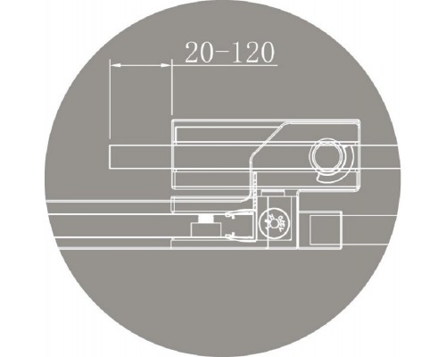Душевой уголок Cezares SLIDER-R-2-90/100-C-NERO, 90/100 х 90/100 х 195 см, профиль черный, стекло прозрачное