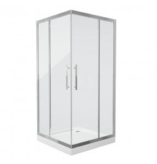 Душевой уголок Grossman Pragma PR-100SQ, 100 x 100 см, стекло прозрачное, цвет профиля - серебро