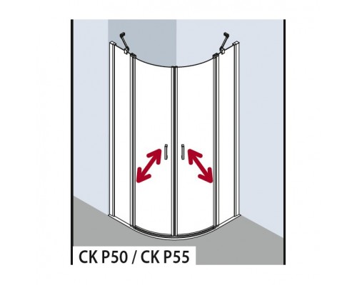 Душевой уголок Kermi Cada Xs CKP5010020VPK 100 х 100 см четверть круга, стекло прозрачное, хром