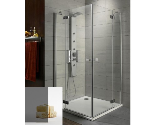 Душевой уголок Radaway Almatea KDD 100L*90R, 100 x 90 х 195 см стекло графит, профиль хром, 32182-01-05N