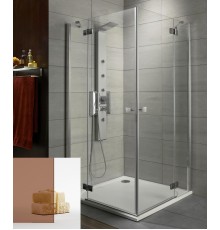 Душевой уголок Radaway Almatea KDD 100R*90L, 100 x 90 х 195 см стекло коричневое, профиль хром, 32183-01-08N