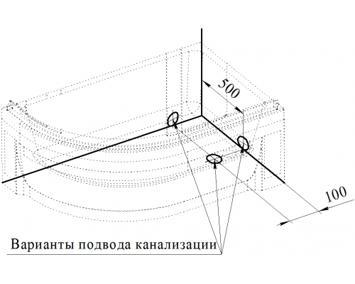 Душевой уголок Радомир, 117 х 77 х 227 см, стекло матовое