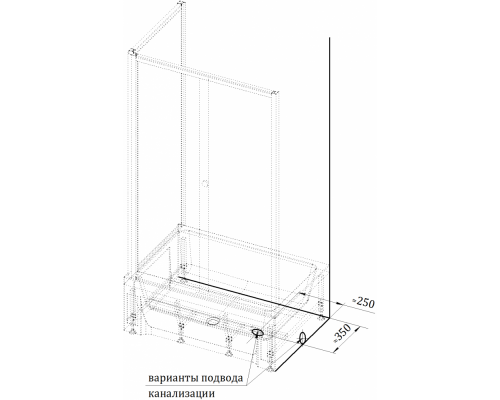 Душевой уголок Радомир Верчелли, 120 х 80 х 227 см, стекло прозрачное