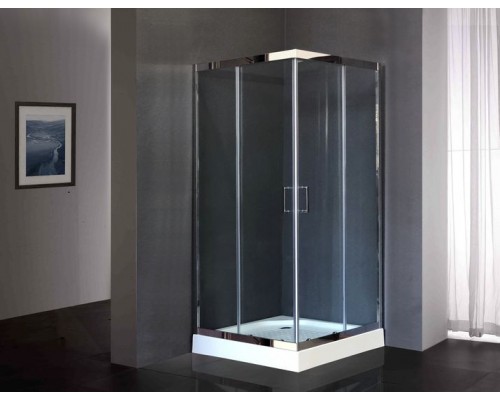 Душевой уголок Royal Bath RB80HP-T-CH, 80 х 80 х 198 см, стекло прозрачное