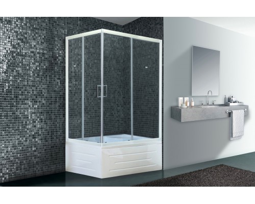 Душевой уголок Royal Bath RB8120BP-T-L/R, 120 х 80 х 200 см, стекло прозрачное, профиль белый