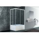 Душевой уголок Royal Bath RB8120BP-T-L/R, 120 х 80 х 200 см, стекло прозрачное, профиль белый