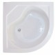 Душевой уголок Royal Bath RB100BK-T 100 х 100 x 198 см, стекло прозрачное, профиль белый