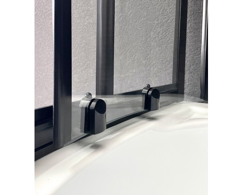 Душевой уголок Royal Bath BK, 90 х 90 х 198 см, стекло прозрачное, профиль черный, RB90BK-T-BL
