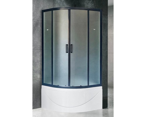 Душевой уголок Royal Bath BK, 90 х 90 х 198 см, стекло матовое, профиль черный, RB90BK-C-BL