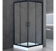 Душевой уголок Royal Bath HP, 80 х 80 х 198 см, стекло прозрачное, профиль черный, RB80HP-Т-BL