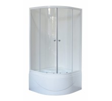 Душевой уголок Royal Bath RB100BK-T 100 х 100 x 198 см, стекло прозрачное, профиль белый