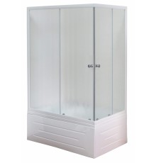 Душевой уголок Royal Bath RB8100BP-C-L/R, 100 х 80 х 200 см, стекло матовое, профиль белый