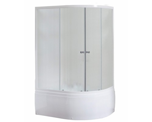 Душевой уголок Royal Bath RB8120BK-C-L/R 120 х 80 x 198 см, стекло матовое, профиль белый