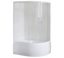 Душевой уголок Royal Bath RB8120BK-T-L/R 120 х 80 x 198 см, стекло прозрачное, профиль белый