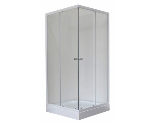 Душевой уголок Royal Bath RB90HP-T, 90 х 90 х 198 см, стекло прозрачное, профиль белый