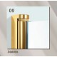 Душевой уголок Vegas Glass 2GPS Lux, 90 x 80 см, профиль золото, стекло бронзовое