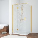 Душевой уголок Vegas Glass AFP-Fis, 100 x 80 x 190 см, профиль золото, стекло фея