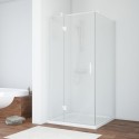 Душевой уголок Vegas Glass AFP-Fis, 90 x 80 190 см, профиль белый, стекло ретро
