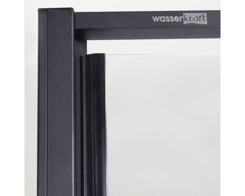 Душевой уголок WasserKRAFT Elbe, 100 х 100 см, профиль черный, стекла прозрачные, 74P19