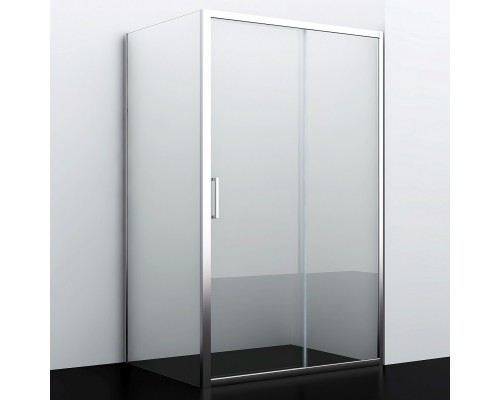 Душевой уголок WasserKRAFT  41S16, 110 х 100 см, стекло прозрачное, профиль серебристый
