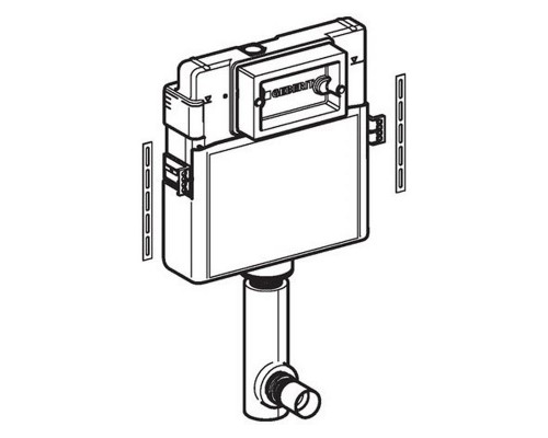 Смывной бачок скрытого монтажа Geberit UP 100 Delta 109.100.00.1 для унитазов, с отводом