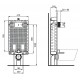 Бачок смывной скрытого монтажа  Ideal Standard Prosys 120 M для подвесного унитаза, R009767