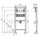 Инсталляция Ideal Standard Prosys для монтажа подвесной раковины, серый, R016167