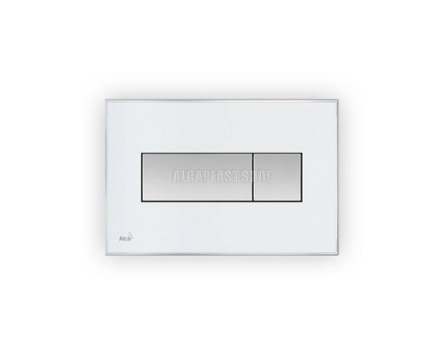 Кнопка управления AlcaPlast M1470-AEZ110 с цветной пластиной, светящаяся кнопка белая, свет белый