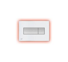 Кнопка управления AlcaPlast M1470-AEZ113 с цветной пластиной, светящаяся кнопка белая, свет красный