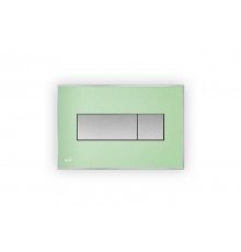 Кнопка управления AlcaPlast M1472 - AEZ110 с цветной пластиной, светящаяся кнопка зеленая, свет белый