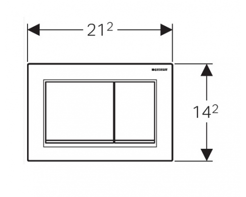 Клавиша Geberit Omega Type 30 115.080.KJ.1, белая, глянцевый хром