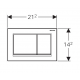 Клавиша Geberit Omega Type 30 115.080.KJ.1, белая, глянцевый хром